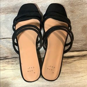 Worn for a few hours. Size 8 slides.